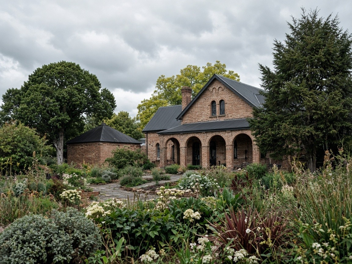 Corban Estate Arts Centre — historic brick winery buildings and gardens in Henderson